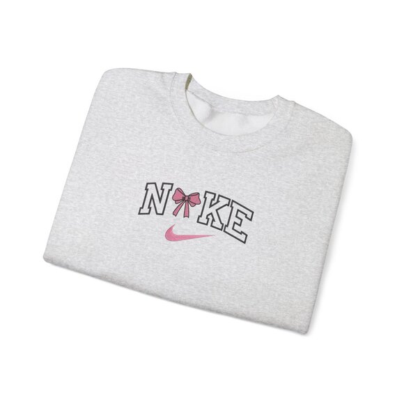 Grey Nike Embroierd Sweatshirt – Grey Bow Logo – M to XL – Brand New - Picture 4 of 4